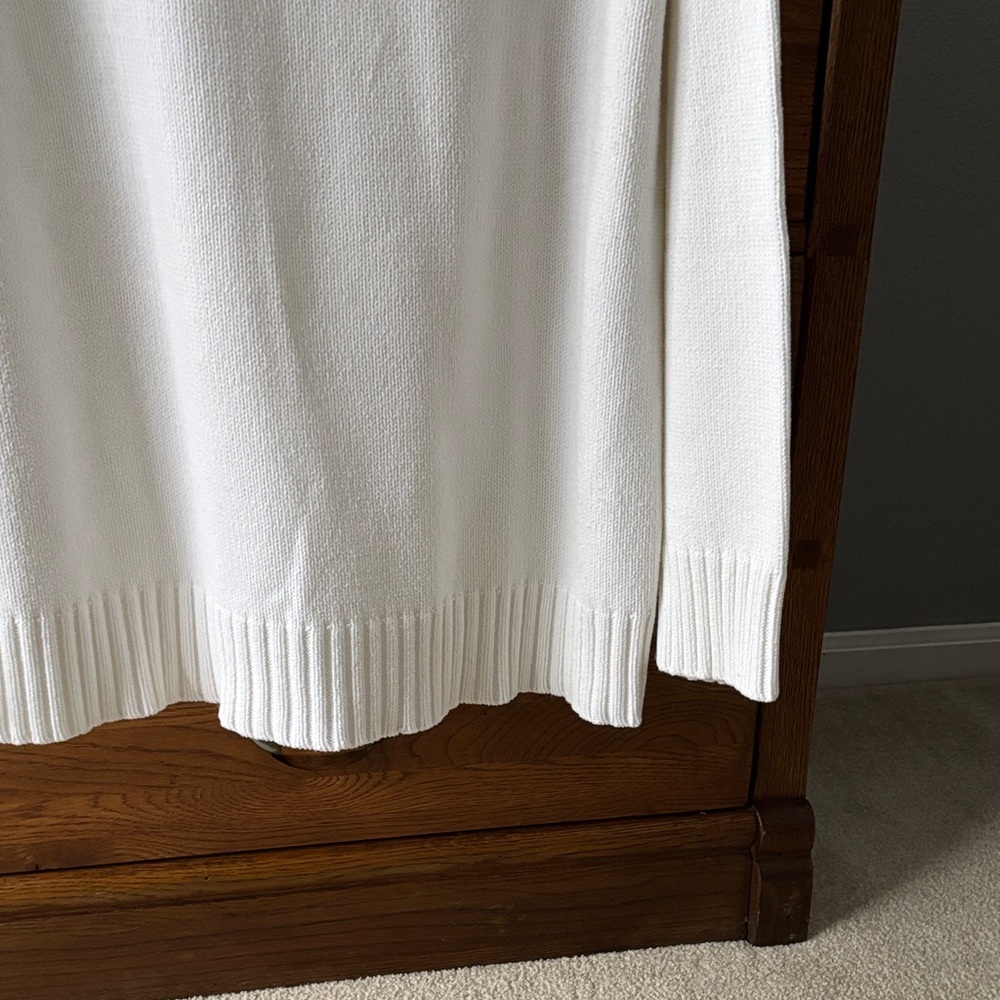 Liz Claiborne Women's Sweater. Boat Neck Style Cream Size Large - Picture 4 of 6